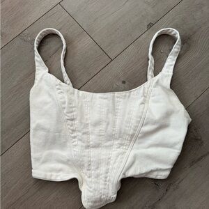 Denim Corset Top Zara